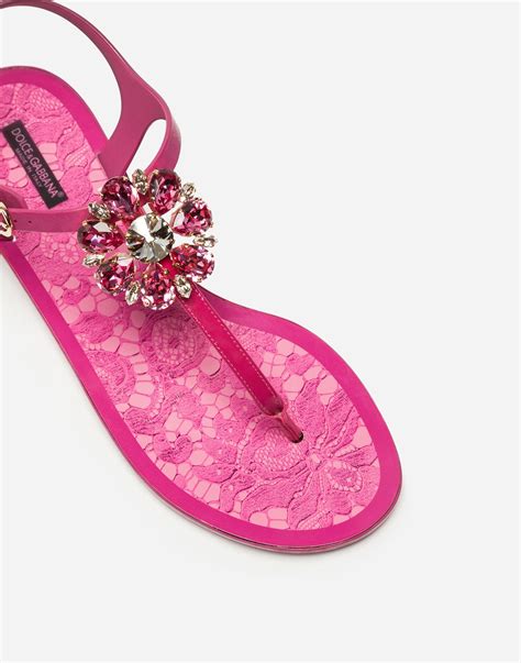 dolce gabbana fur slides pink|dolce and gabbana flip flops.